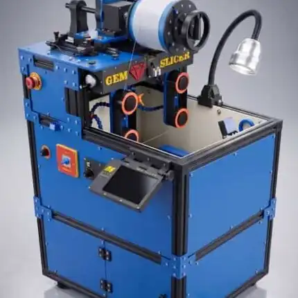 Диамантен телен трион Gem Slicer Standard — обща визия на подовата машина